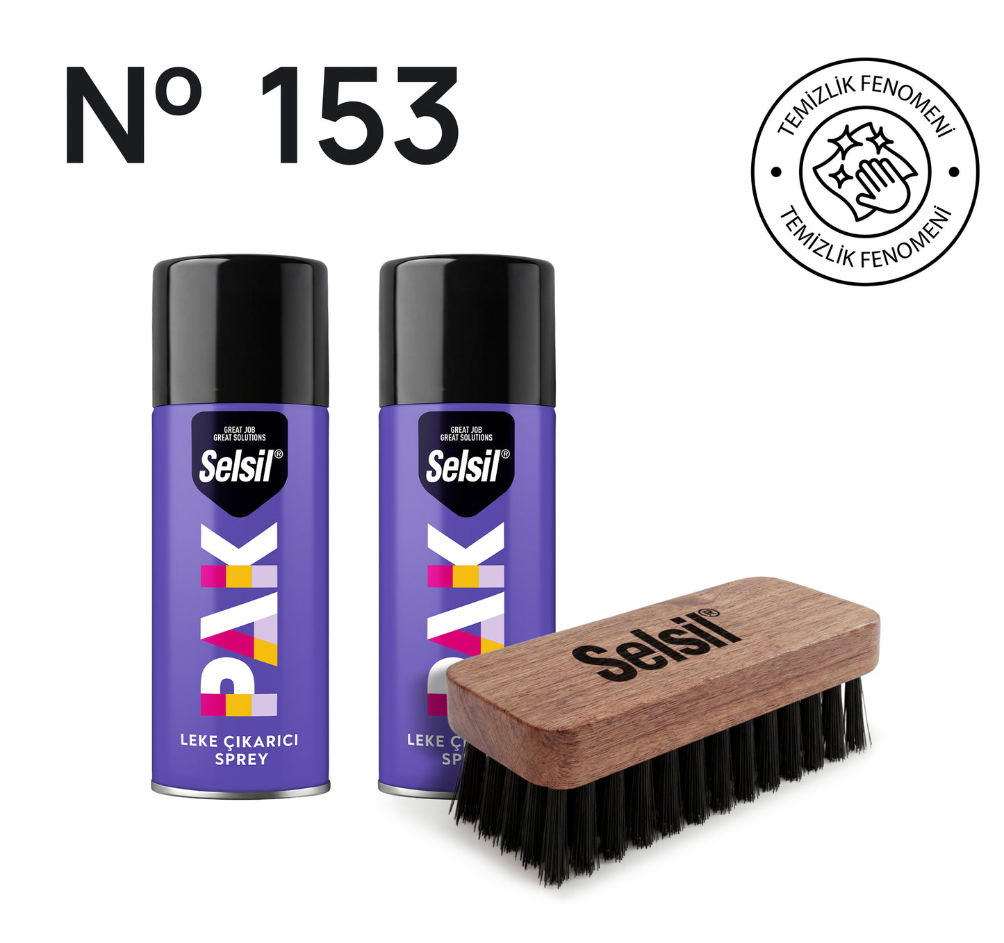 2 x Selsil PAK Kumaş Leke Çıkarıcı Sprey 150ml (Fırça Hediyeli)