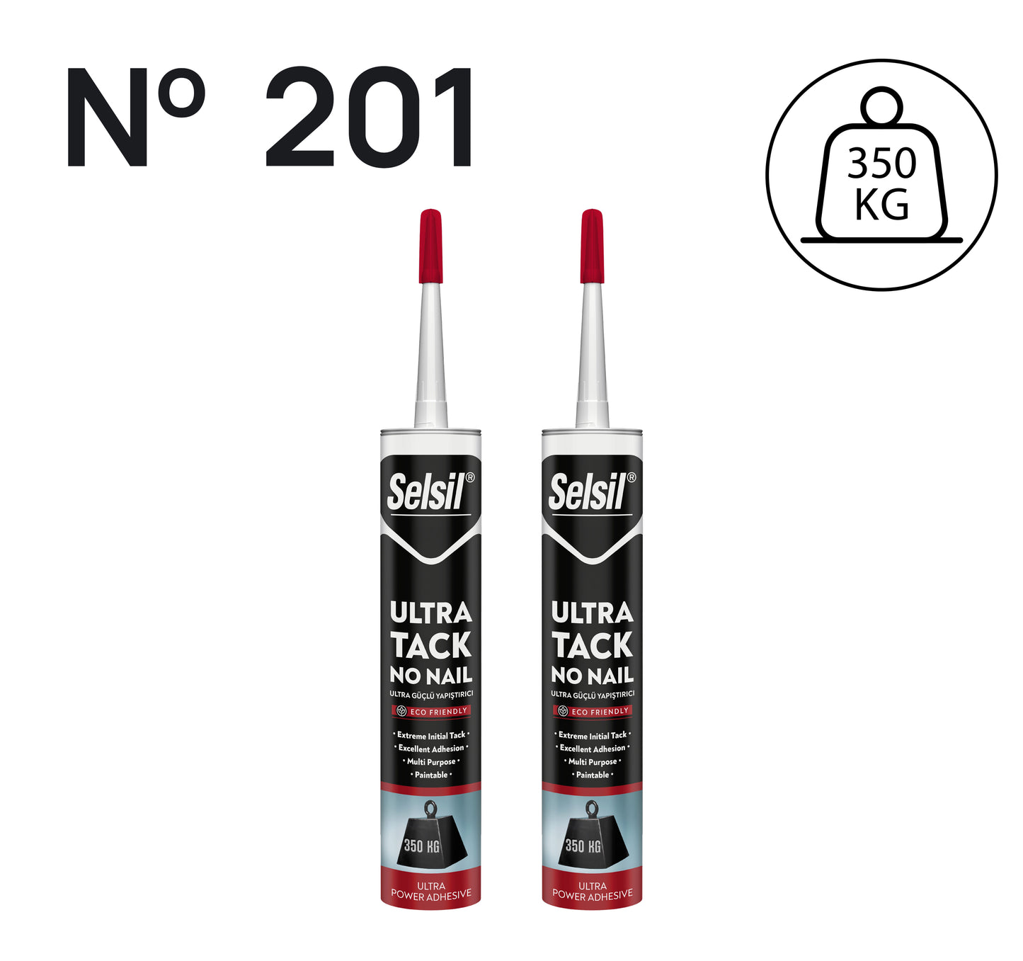 2 x Ultra Tack No Nail Beyaz 290ml