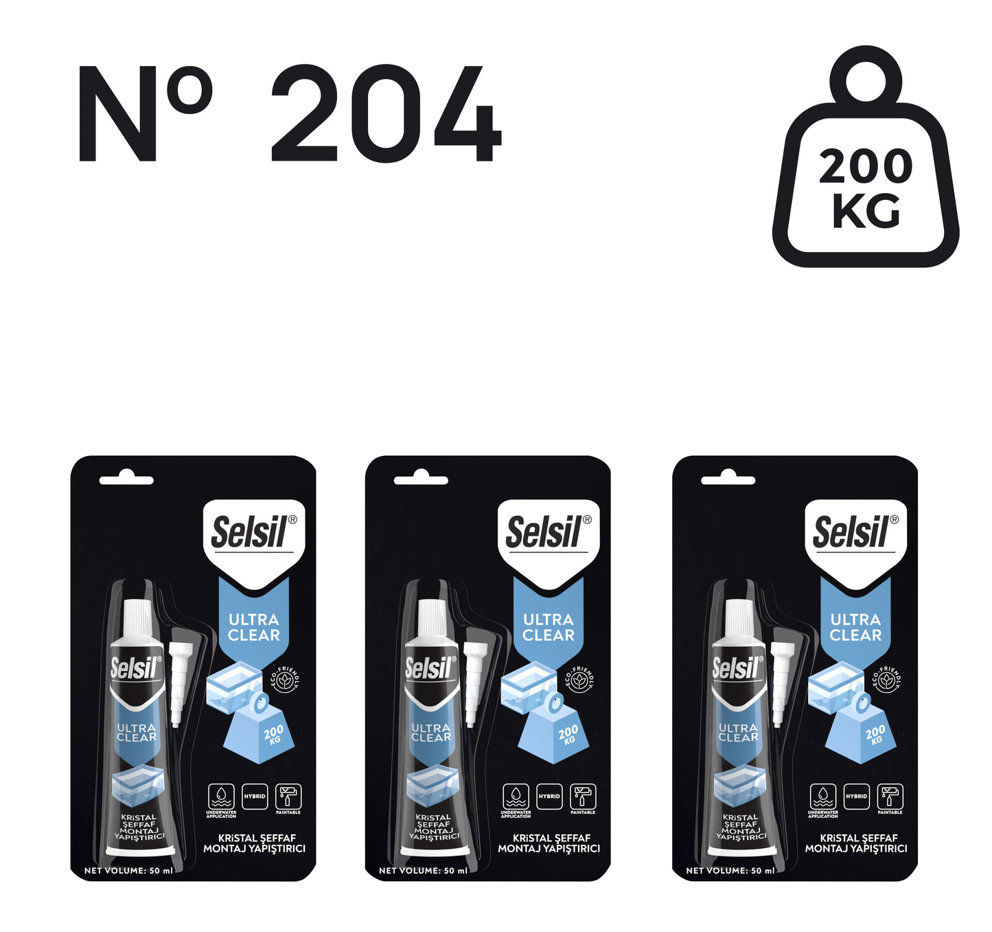 3 x Ultra Clear 50 ml
