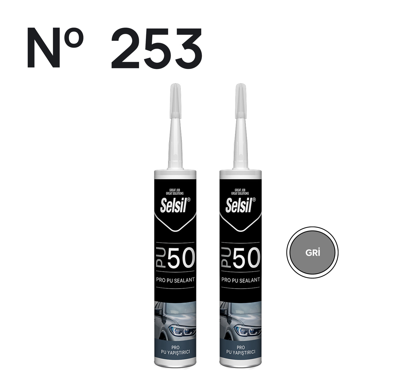 2 x Selsil PU50 Gri 280ml