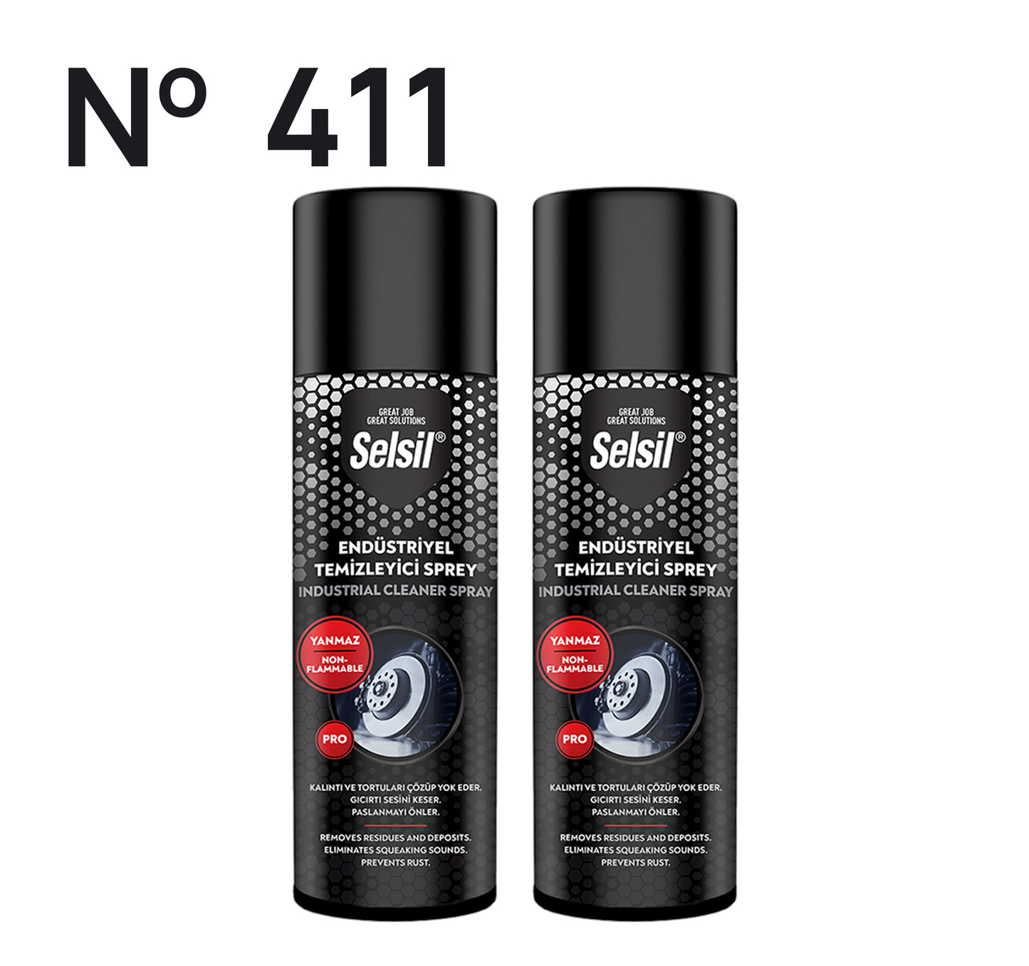 2 x Endüstriyel Temizleyici Yanmaz Sprey 500ml