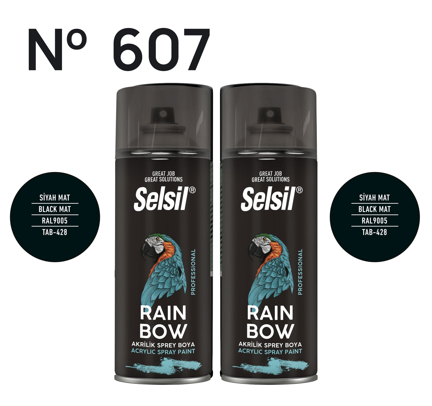 2 x Sprey Boya Mat Siyah 400ml