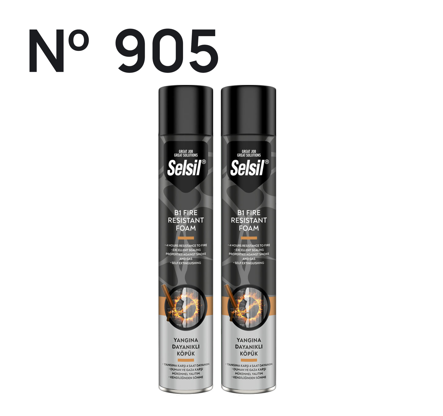 2 x B1 Yangına Dayanıklı Köpük - Manuel 900g