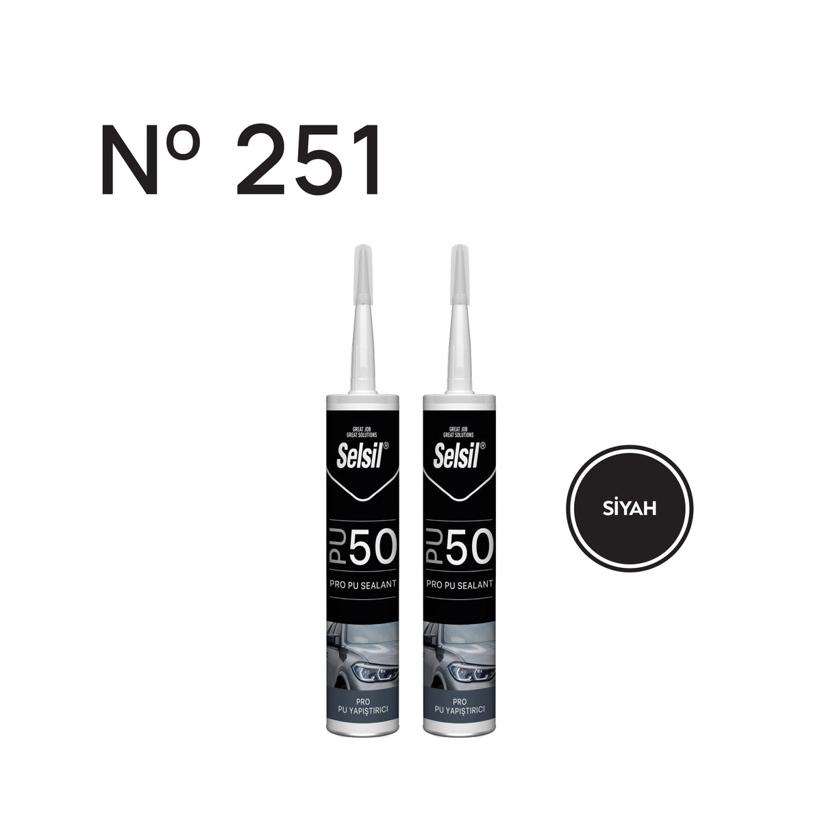 2 x Selsil PU50 Siyah 280ml