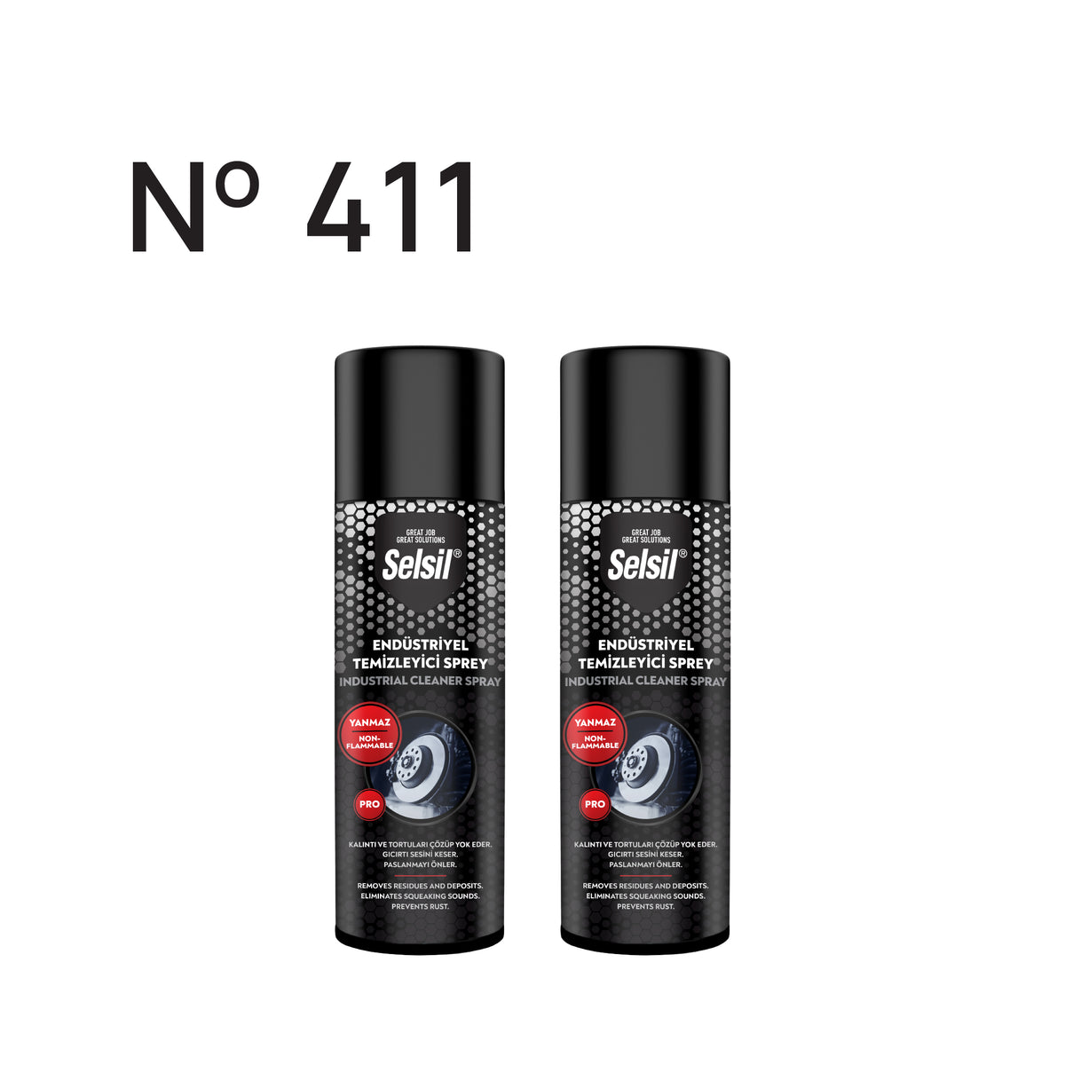 2 x Endüstriyel Temizleyici Yanmaz Sprey 500ml