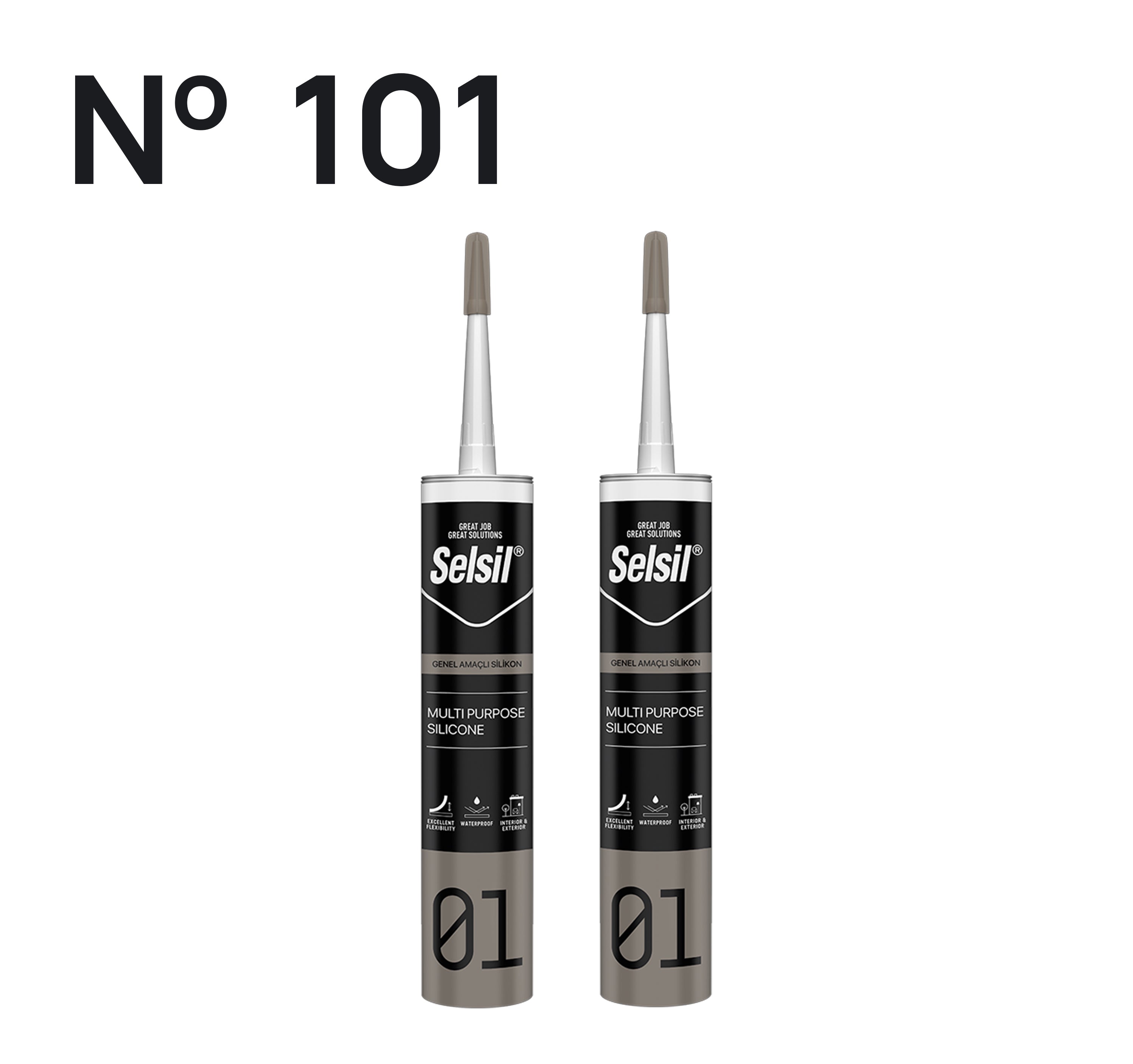 2 x Genel Amaçlı Silikon Şeffaf 280gr