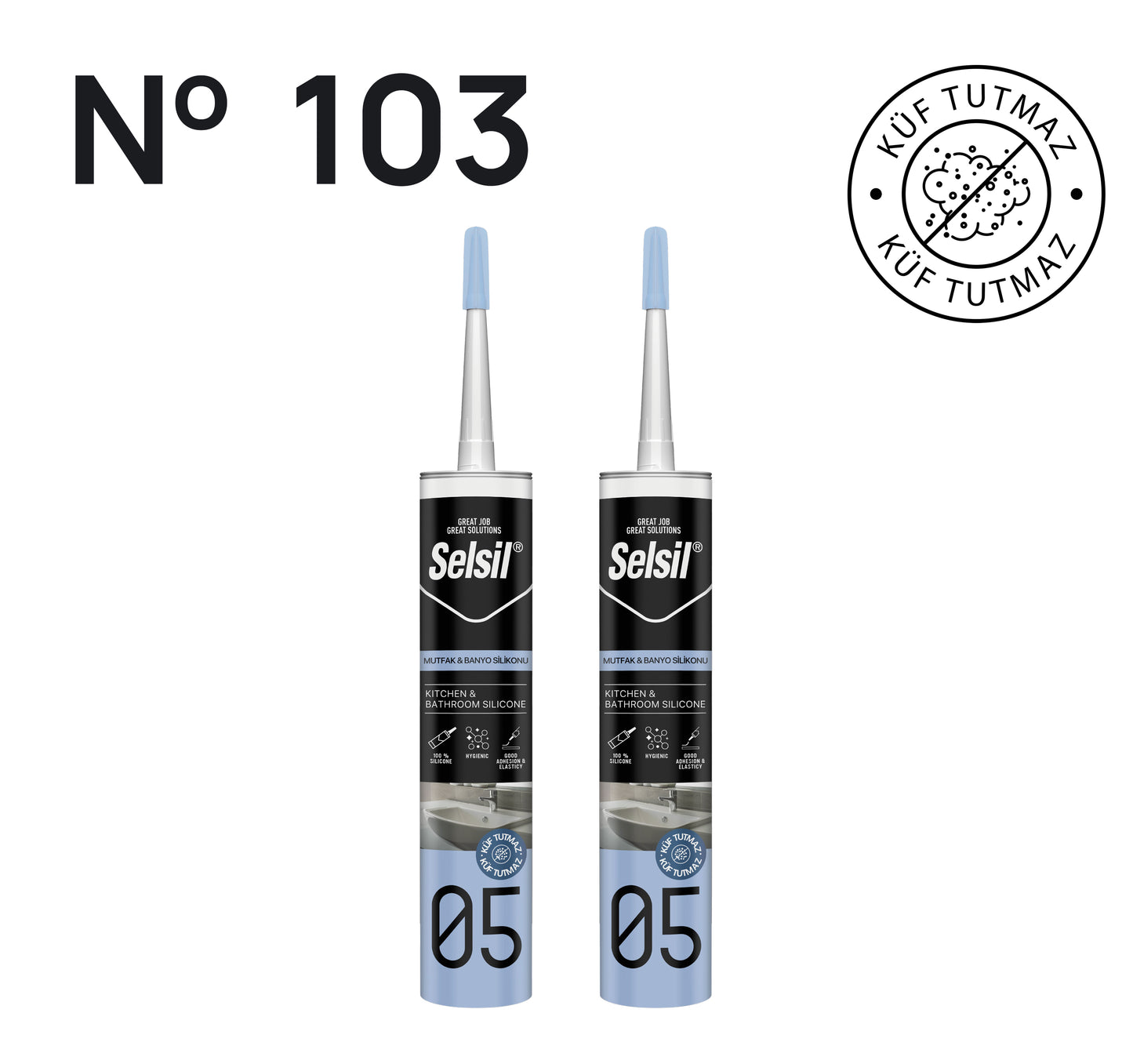 2 x Mutfak Banyo Silikonu Şeffaf  280ml