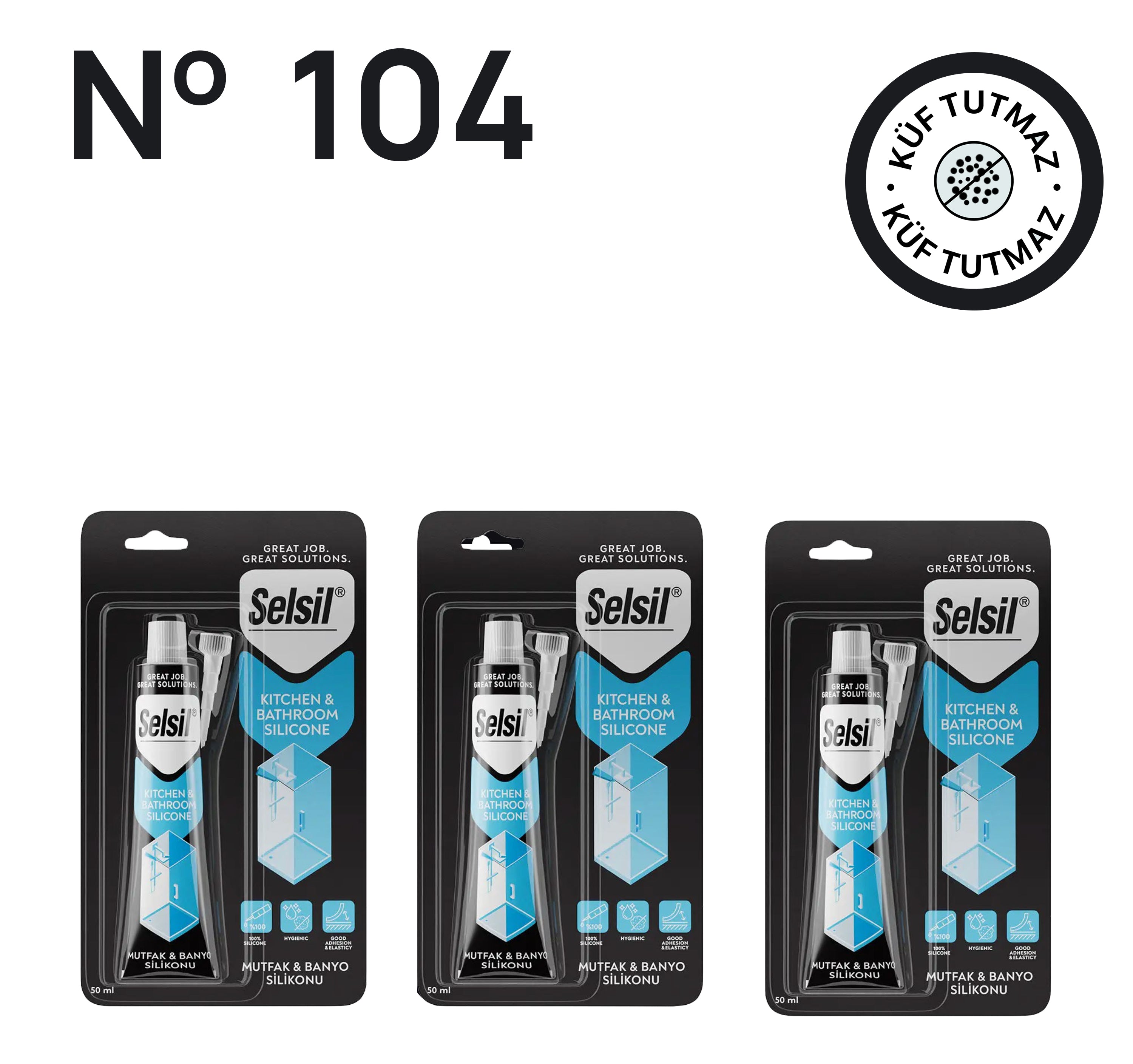 3 x  Mutfak Banyo Silikonu 50 ml