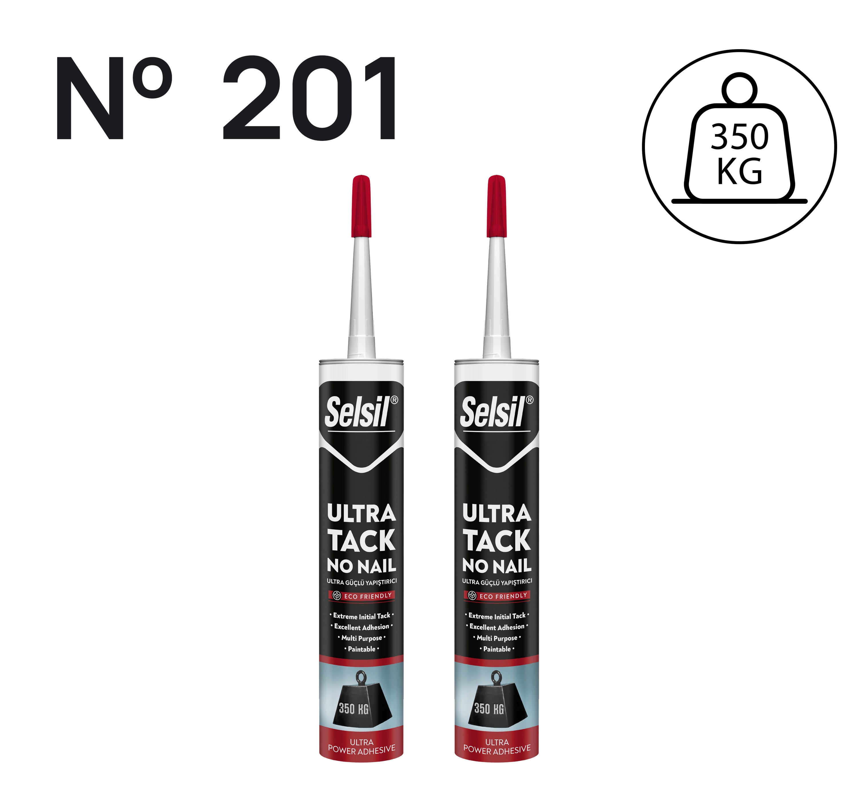 2 x Ultra Tack No Nail Beyaz 290ml