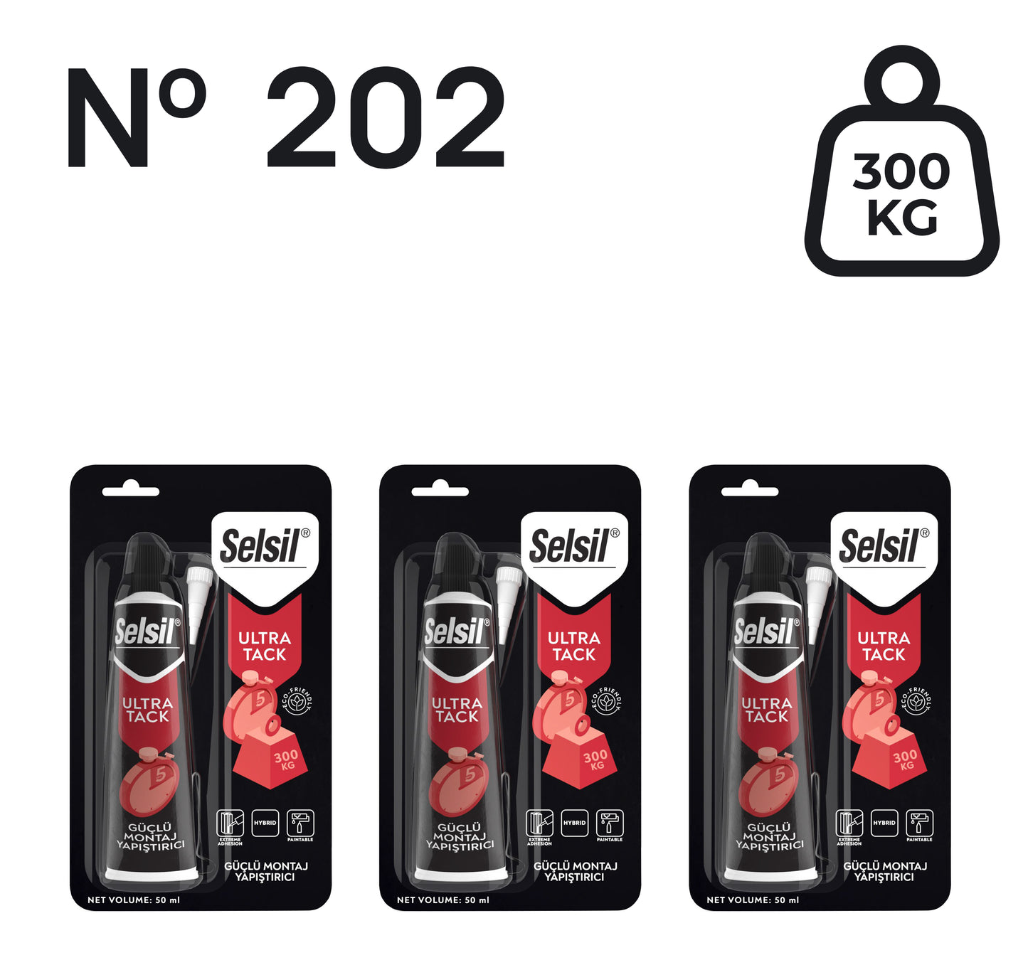 3 x Ultra Tack Montaj Yapıştırıcı 50ml