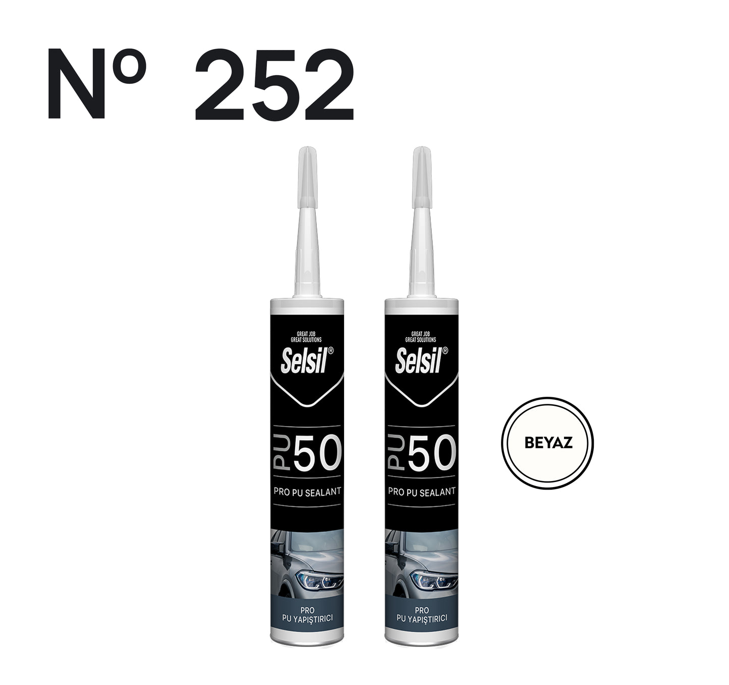 2 x Selsil PU50 Beyaz 280ml