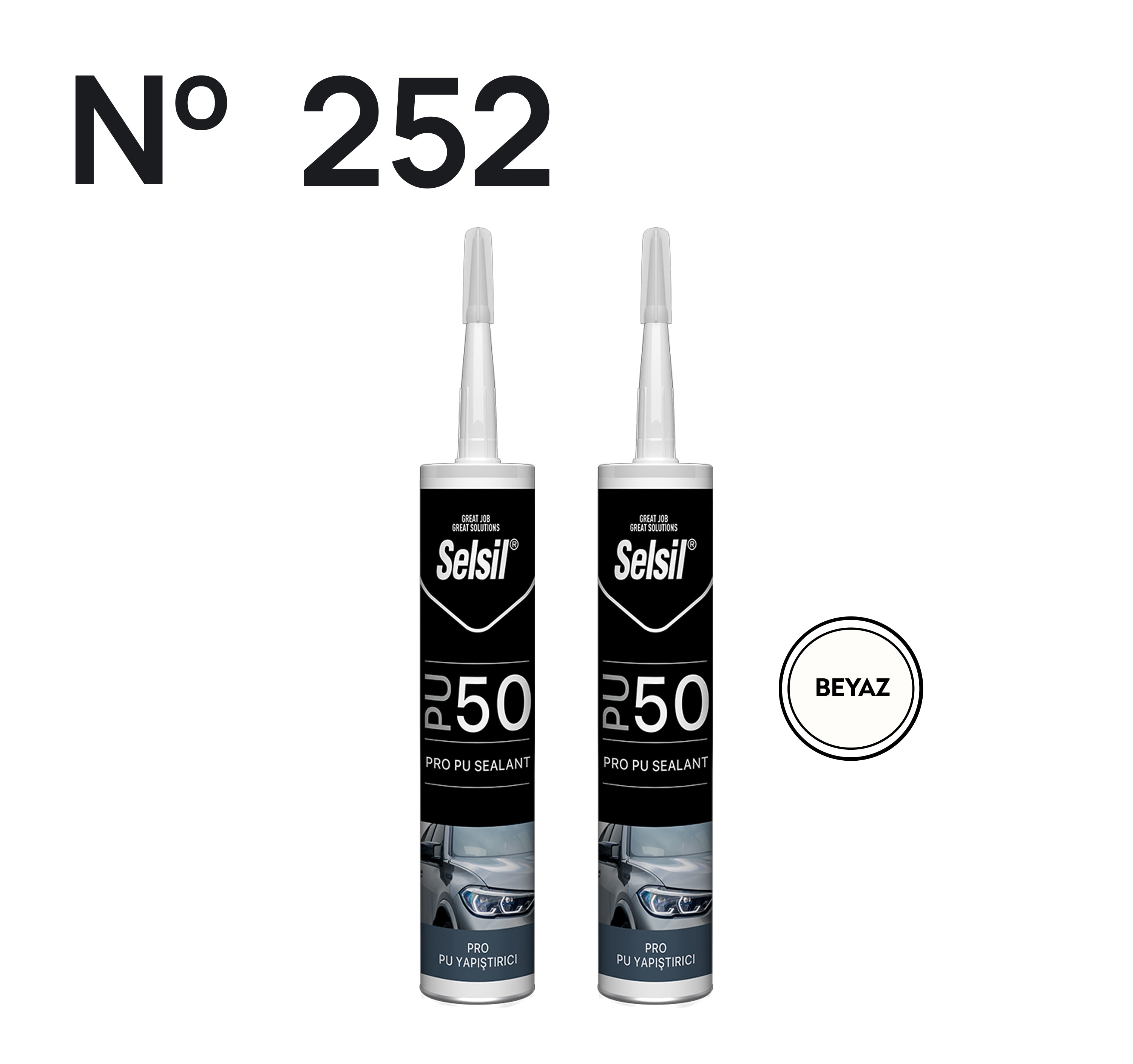 2 x Selsil PU50 Beyaz 280ml