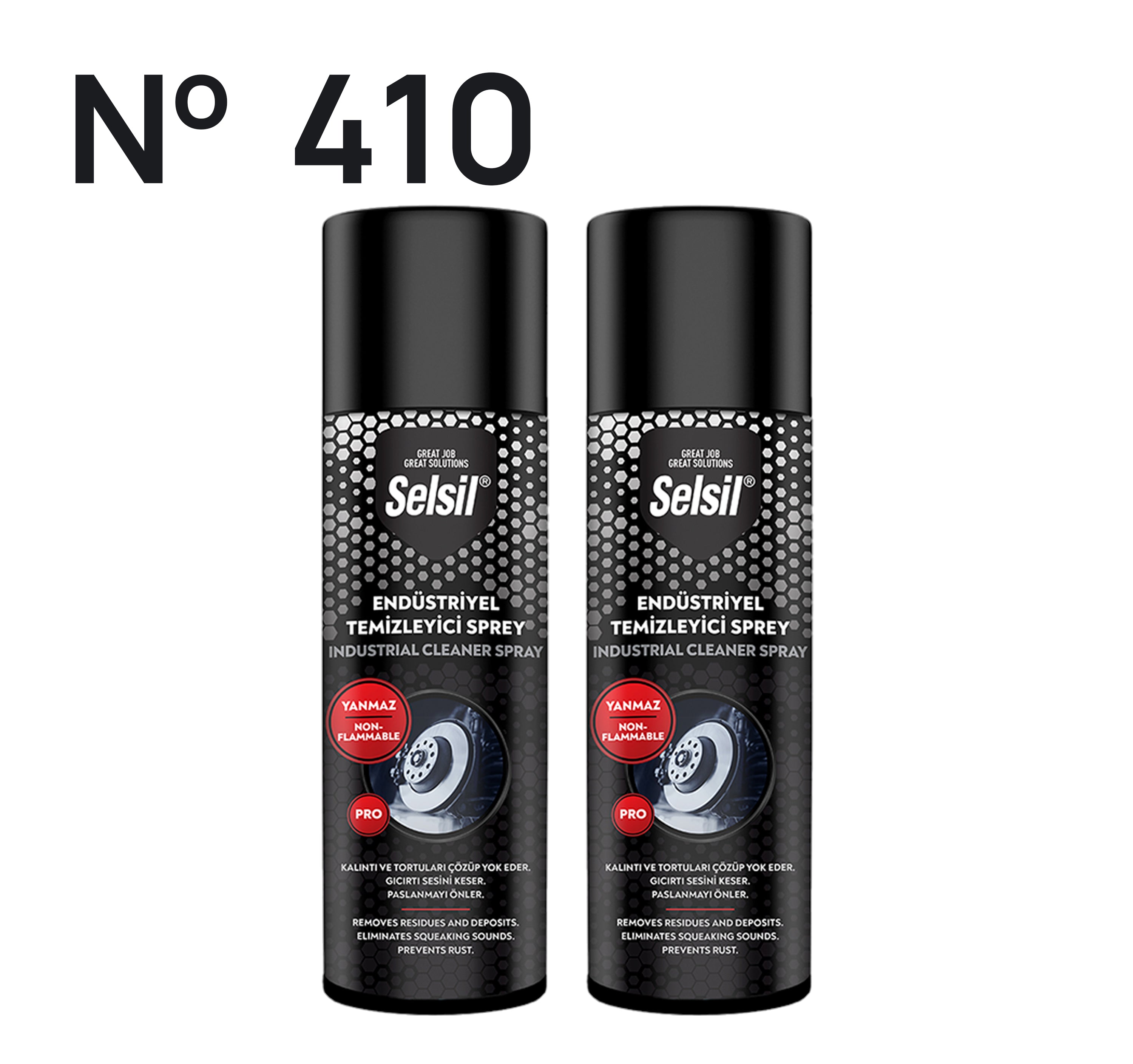2 x Endüstriyel Temizleyici Yanmaz Sprey 500ml