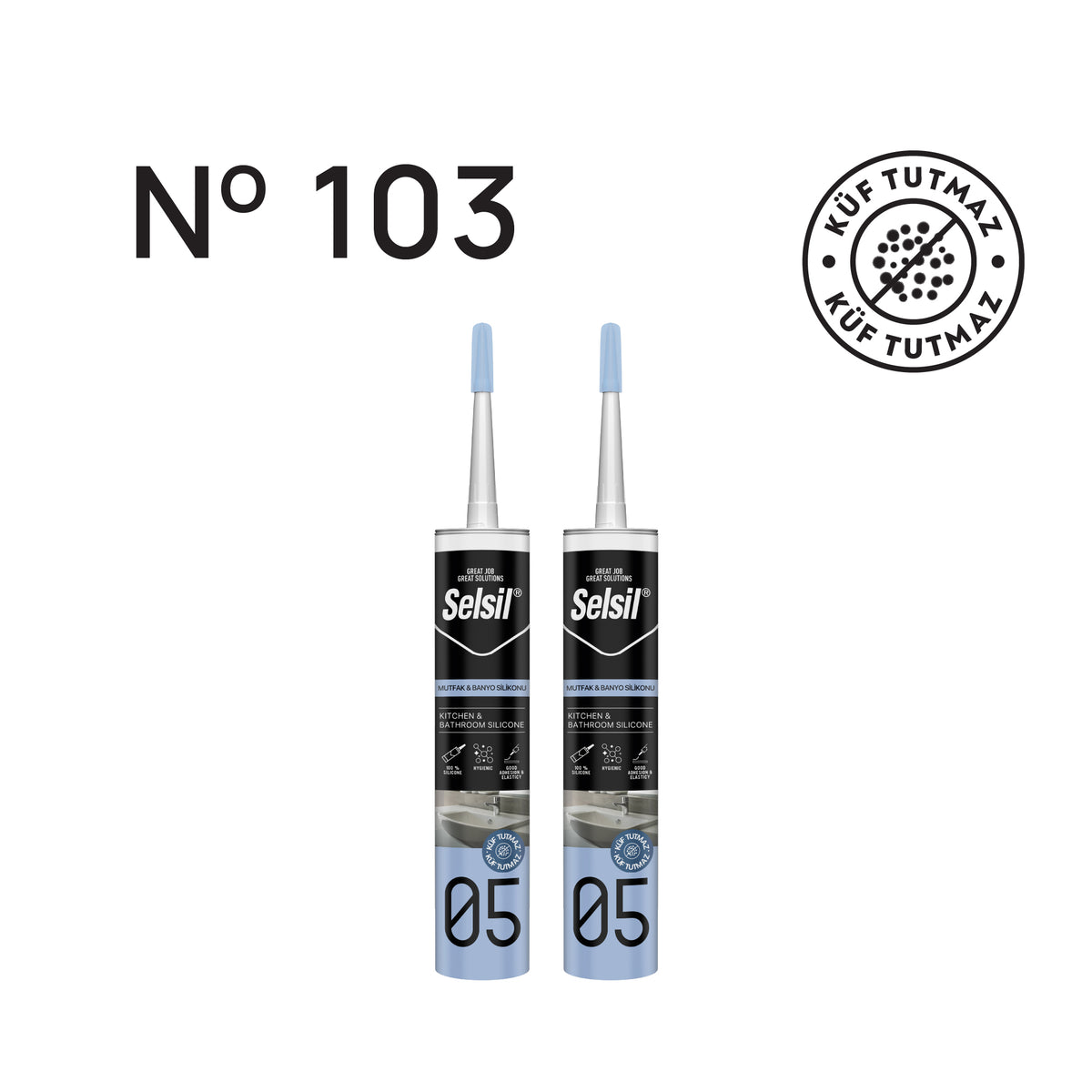 2 x Mutfak Banyo Silikonu Şeffaf  280ml