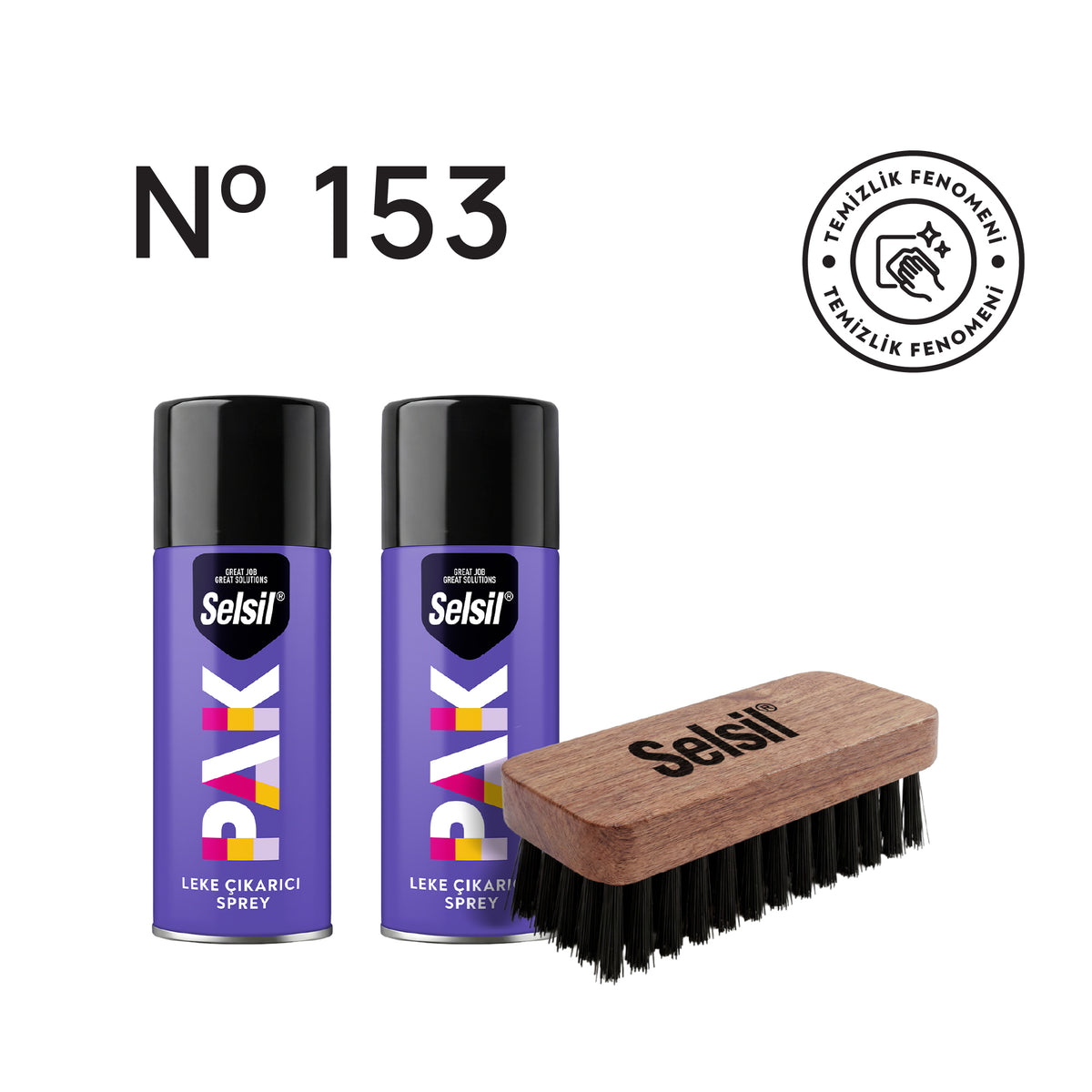 2 x Selsil PAK Kumaş Leke Çıkarıcı Sprey 150ml (Fırça Hediyeli)