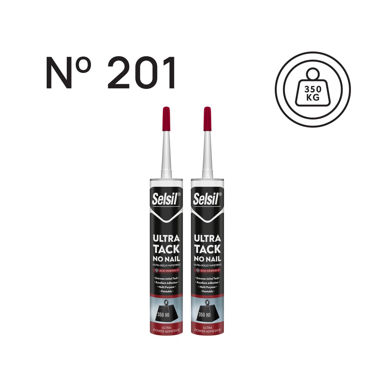 2 x Ultra Tack No Nail Beyaz 290ml