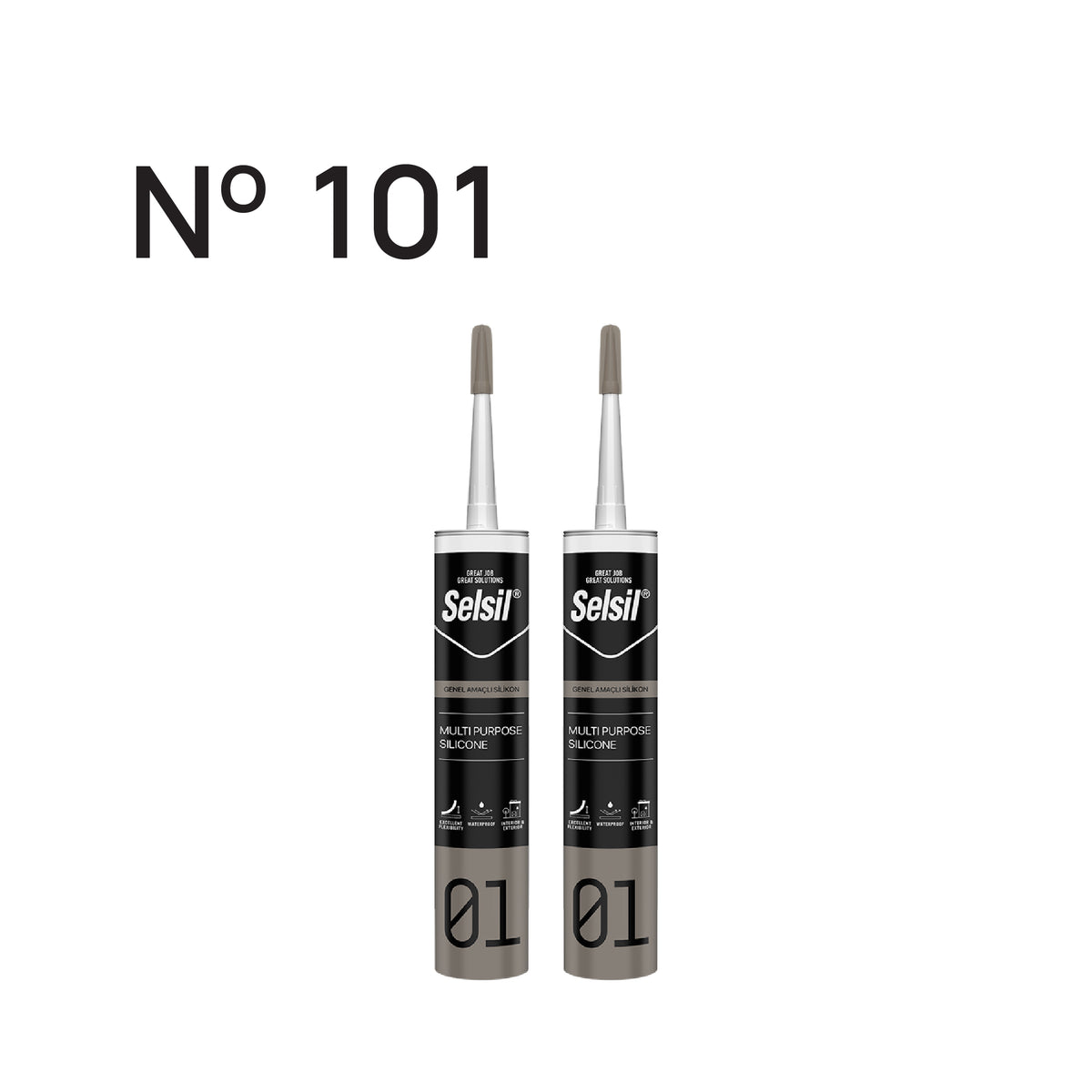 2 x Genel Amaçlı Silikon Şeffaf 280gr