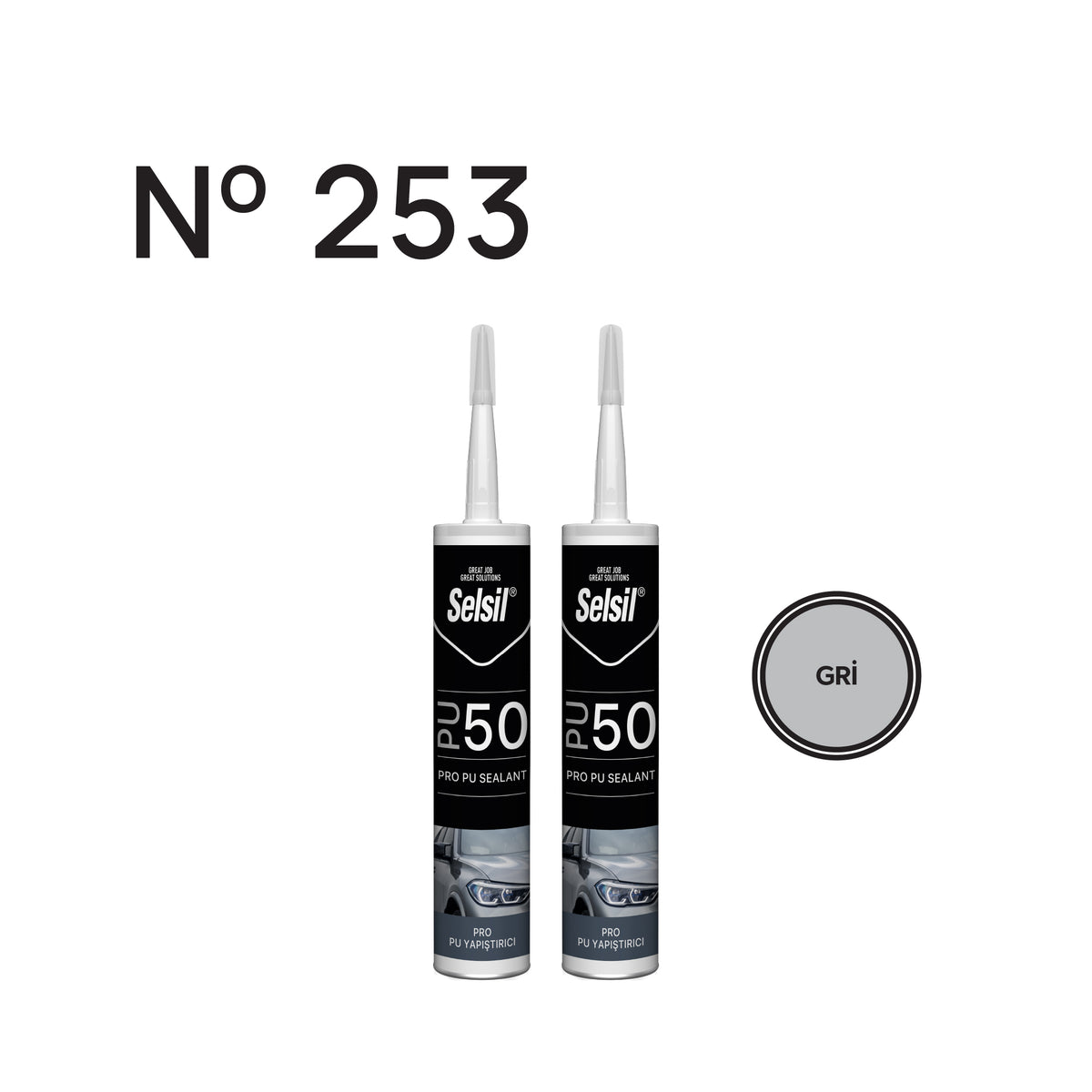 2 x Selsil PU50 Gri 280ml